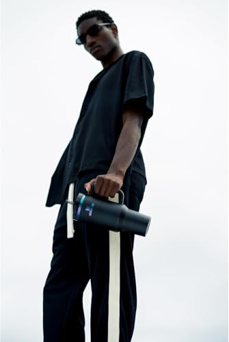 STANLEY Quencher H2.0 Tumbler with Handle and Straw 40 oz | Flowstate 3-Position Lid | Cup Holder Compatible for Travel | Insulated Stainless Steel Cup | BPA-Free | Black Chroma