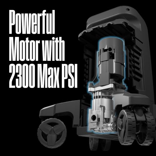 Westinghouse ePX3100 Electric Pressure Washer, 2300 Max PSI 1.76 Max GPM with Anti-Tipping Technology, Onboard Soap Tank, Pro-Style Steel Wand, 5-Nozzle Set, for Cars/Fences/Driveways/Home/Patios