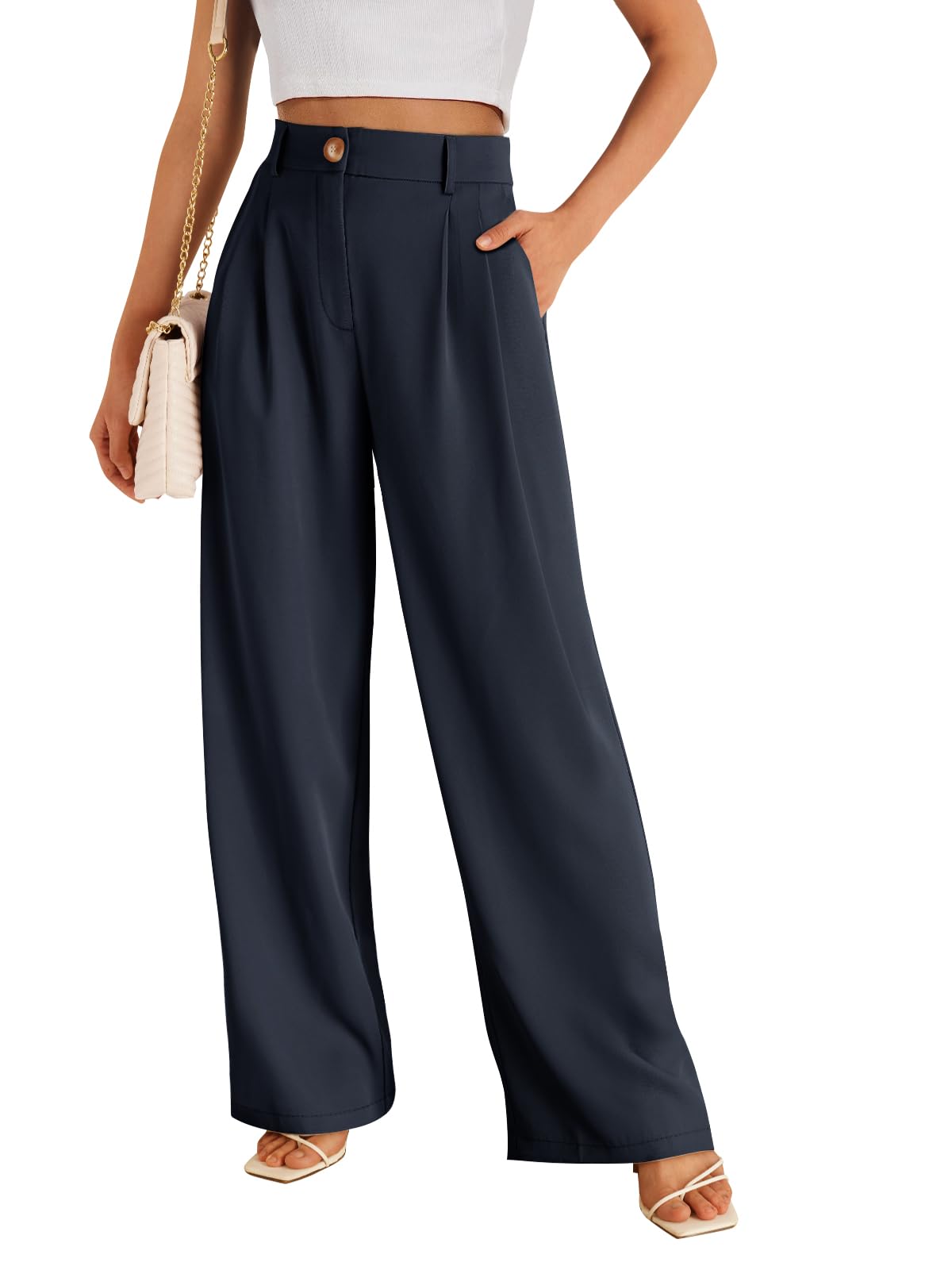 LILLUSORY Wide Leg Dress Pants Women's High Waisted Dressy Trousers