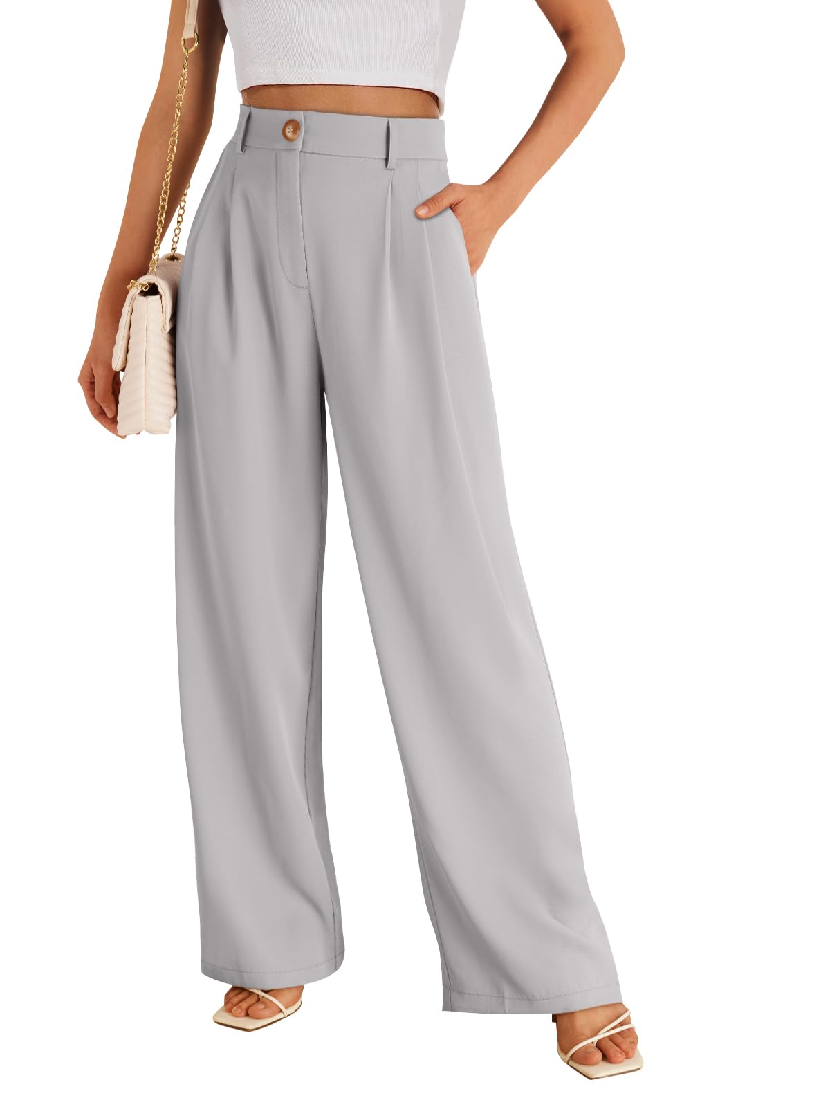 LILLUSORY Wide Leg Dress Pants Women's High Waisted Dressy Trousers
