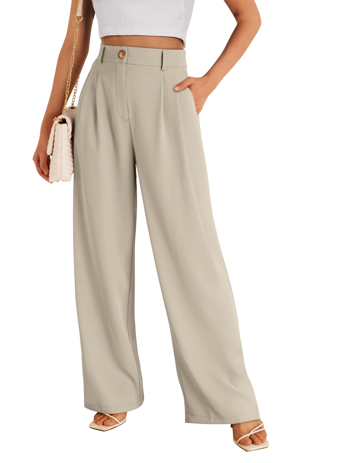 LILLUSORY Wide Leg Dress Pants Women's High Waisted Dressy Trousers