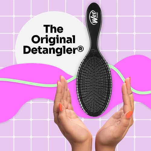 Wet Brush Original Detangler Hair Brush, Golden Gingham (Coastal Charm) - Ultra-Soft IntelliFlex Bristles - Detangling Brush Glides Through Tangles For All Hair Types (Wet Dry & Damaged) - Women & Men
