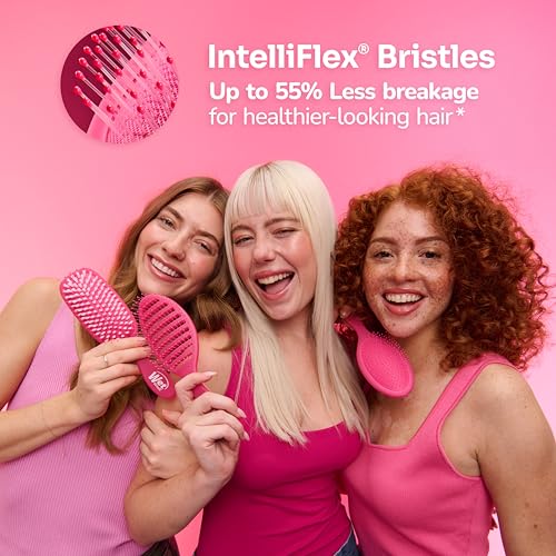 Wet Brush Original Detangler Hair Brush, Golden Gingham (Coastal Charm) - Ultra-Soft IntelliFlex Bristles - Detangling Brush Glides Through Tangles For All Hair Types (Wet Dry & Damaged) - Women & Men