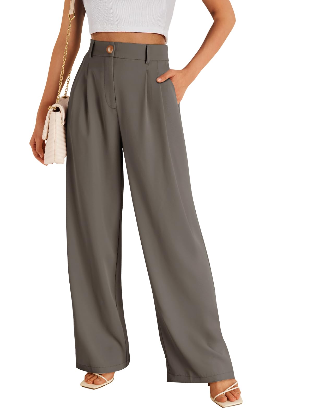 LILLUSORY Wide Leg Dress Pants Women's High Waisted Dressy Trousers