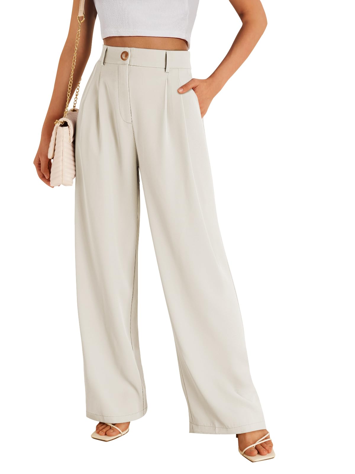 LILLUSORY Wide Leg Dress Pants Women's High Waisted Dressy Trousers