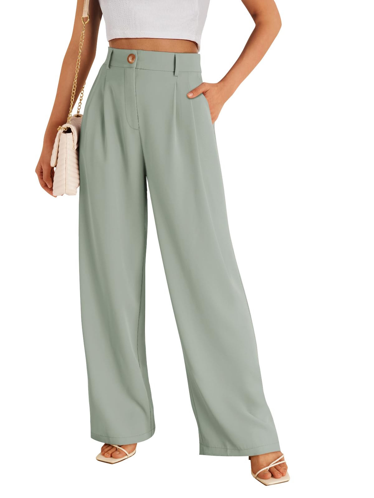 LILLUSORY Wide Leg Dress Pants Women's High Waisted Dressy Trousers
