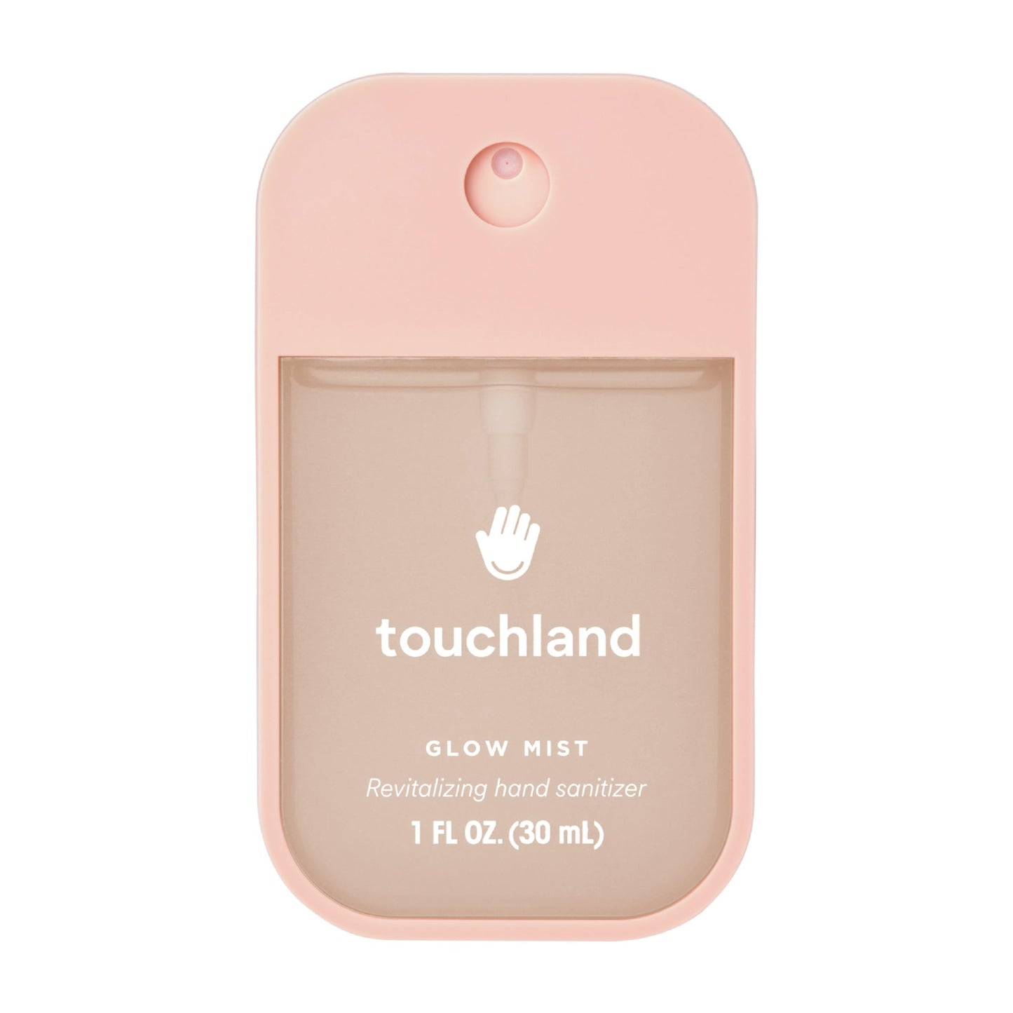 Touchland Glow Mist Revitalizing Hand Sanitizer Spray, Rosewater scented, 1FL. OZ. Travel Size