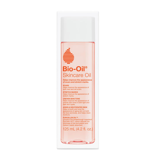 Bio-Oil Skincare Body Oil Serum for Scars and Stretch Marks, Face and Body Moisturizer with Vitamin E & A for Sensitive Dry Skin, Dermatologist Recommended, Non-Comedogenic, 4.2 Oz