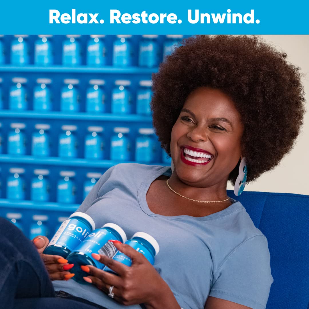 Goli Ashwagandha & Vitamin D Gummy - 180 Count - Mixed Berry, KSM-66, Vegan, Plant Based, Non-GMO, Gluten-Free & Gelatin Free Relax. Restore. Unwind, Pack of 3