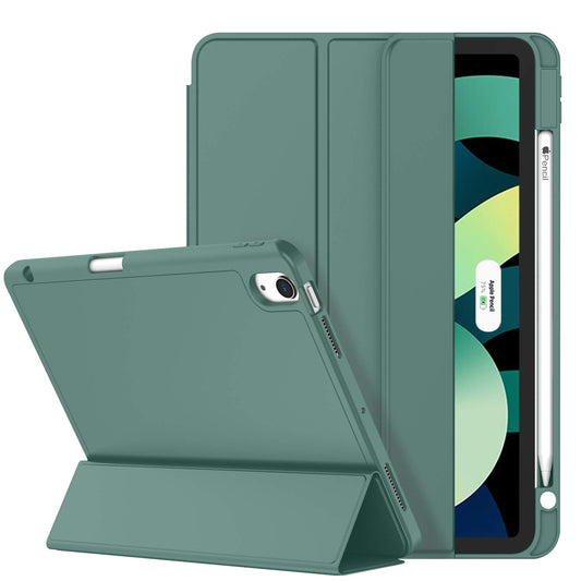 ZryXal iPad Air 11 Inch Case M3 2025 / M2 2024, iPad Air Case 5th Generation/4th Generation 2022/2020 10.9 Inch [Support Touch ID and Auto Wake/Sleep](New Midnight Green)