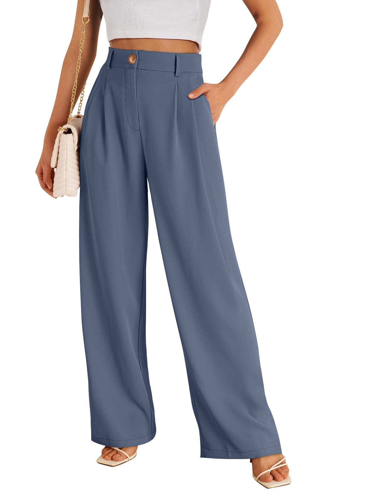 LILLUSORY Wide Leg Dress Pants Women's High Waisted Dressy Trousers