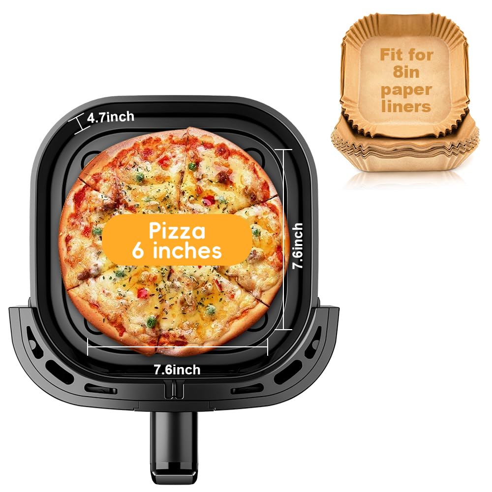 ASZ Air Fryer with Window Visible- 5 quart Compact- Digital Airfryer 5qt for 2-3 people - 5 qt for Office Dorm Room - 8 in 1 Bake Toast Broil Reheat - 1400W, 400℉ Kitchen Airfry Countertop Gift