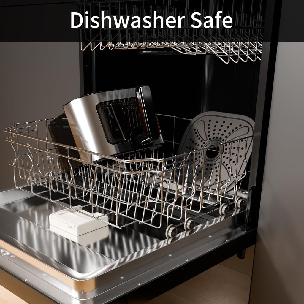 ASZ Air Fryer with Window Visible- 5 quart Compact- Digital Airfryer 5qt for 2-3 people - 5 qt for Office Dorm Room - 8 in 1 Bake Toast Broil Reheat - 1400W, 400℉ Kitchen Airfry Countertop Gift