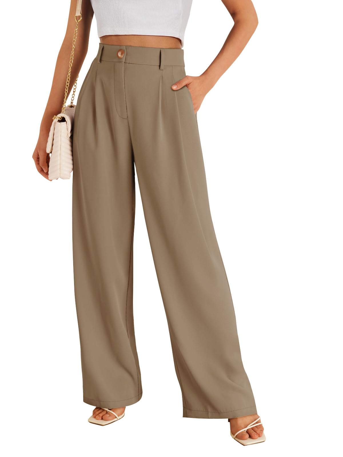 LILLUSORY Wide Leg Dress Pants Women's High Waisted Dressy Trousers