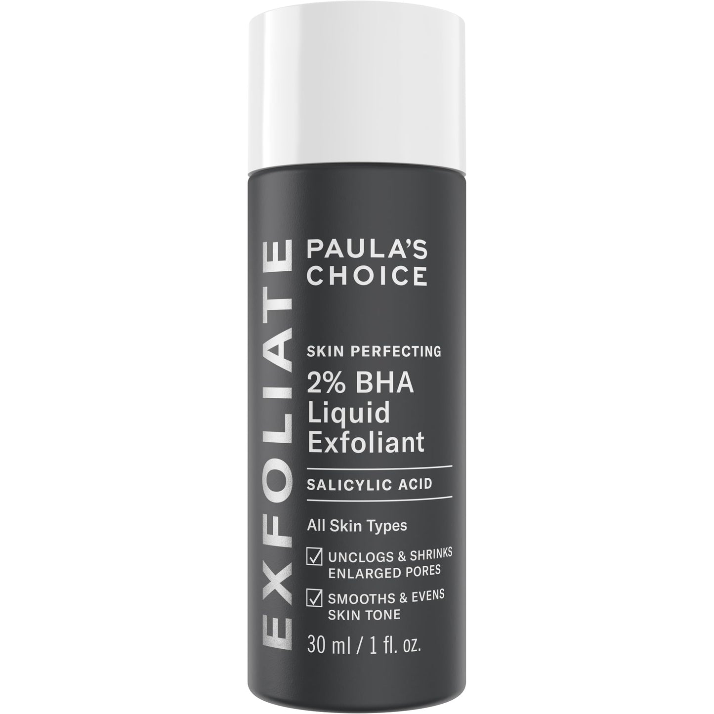 Paula's Choice Skin Perfecting 2% BHA Liquid Salicylic Acid Exfoliant, Gentle Facial Exfoliator for Blackheads, Large Pores, Wrinkles & Fine Lines, Travel Size, 1 Fluid Ounce