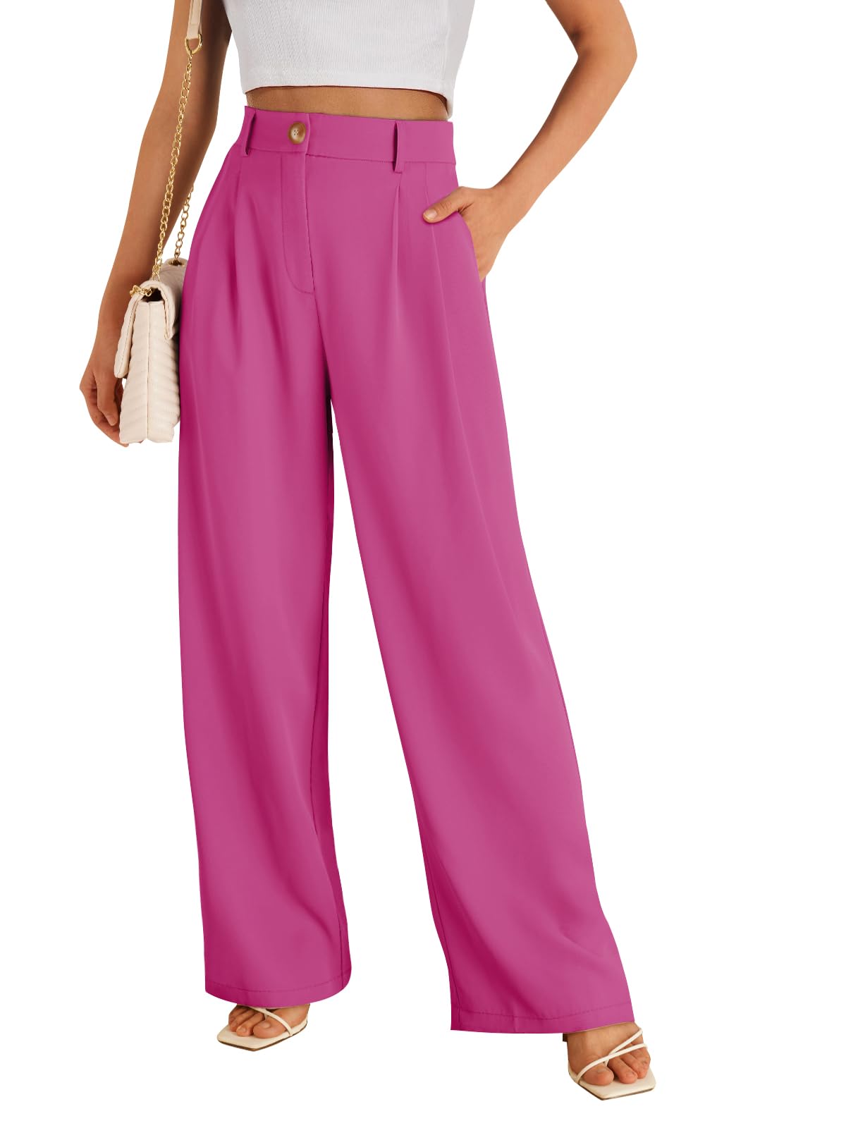 LILLUSORY Wide Leg Dress Pants Women's High Waisted Dressy Trousers