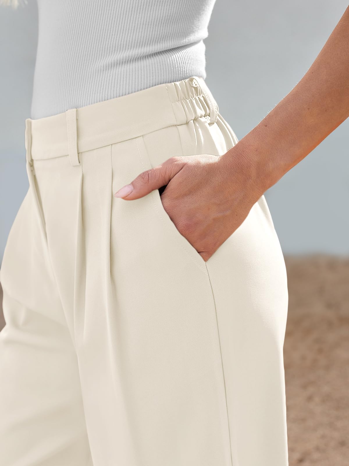 LILLUSORY Wide Leg Dress Pants Women's High Waisted Dressy Trousers