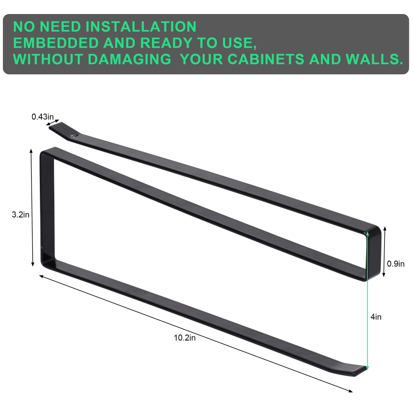 Tumbler Lid Organizers, 2PCS Cup Lid Storage Organizer, Ample Lid Capacity Up to 20 Lids, Clip-On Cup Lid Organizer for Saves Kitchen Space, No Adhesive No Drill, Hanging Paper Towel Rack Hanger