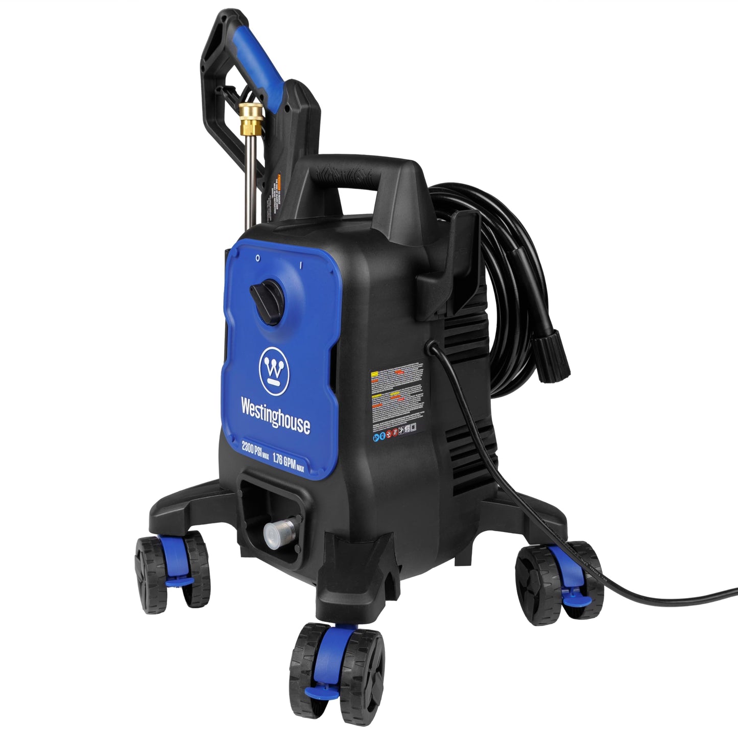Westinghouse ePX3100 Electric Pressure Washer, 2300 Max PSI 1.76 Max GPM with Anti-Tipping Technology, Onboard Soap Tank, Pro-Style Steel Wand, 5-Nozzle Set, for Cars/Fences/Driveways/Home/Patios