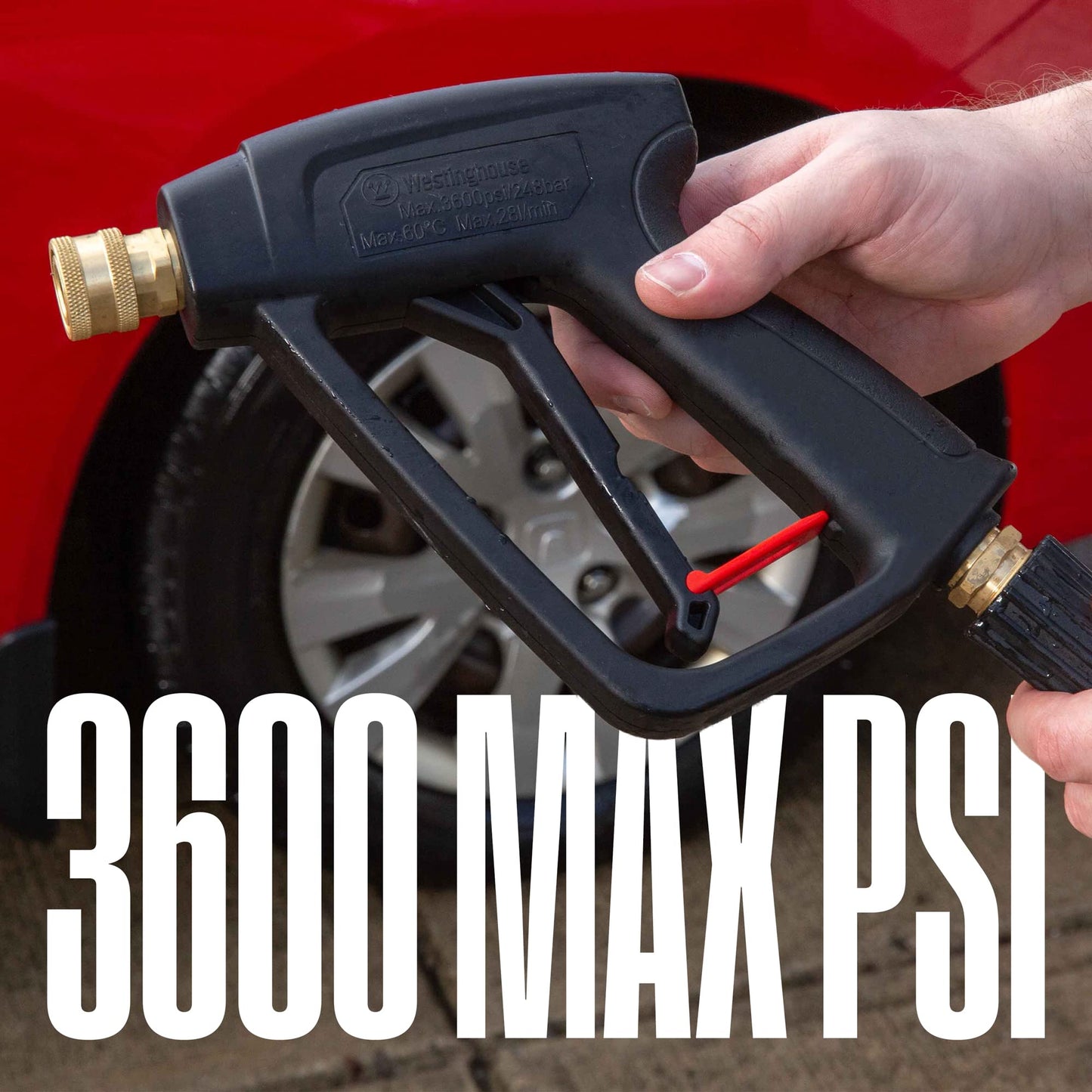 Westinghouse ePX3100 Electric Pressure Washer, 2300 Max PSI 1.76 Max GPM with Anti-Tipping Technology, Onboard Soap Tank, Pro-Style Steel Wand, 5-Nozzle Set, for Cars/Fences/Driveways/Home/Patios