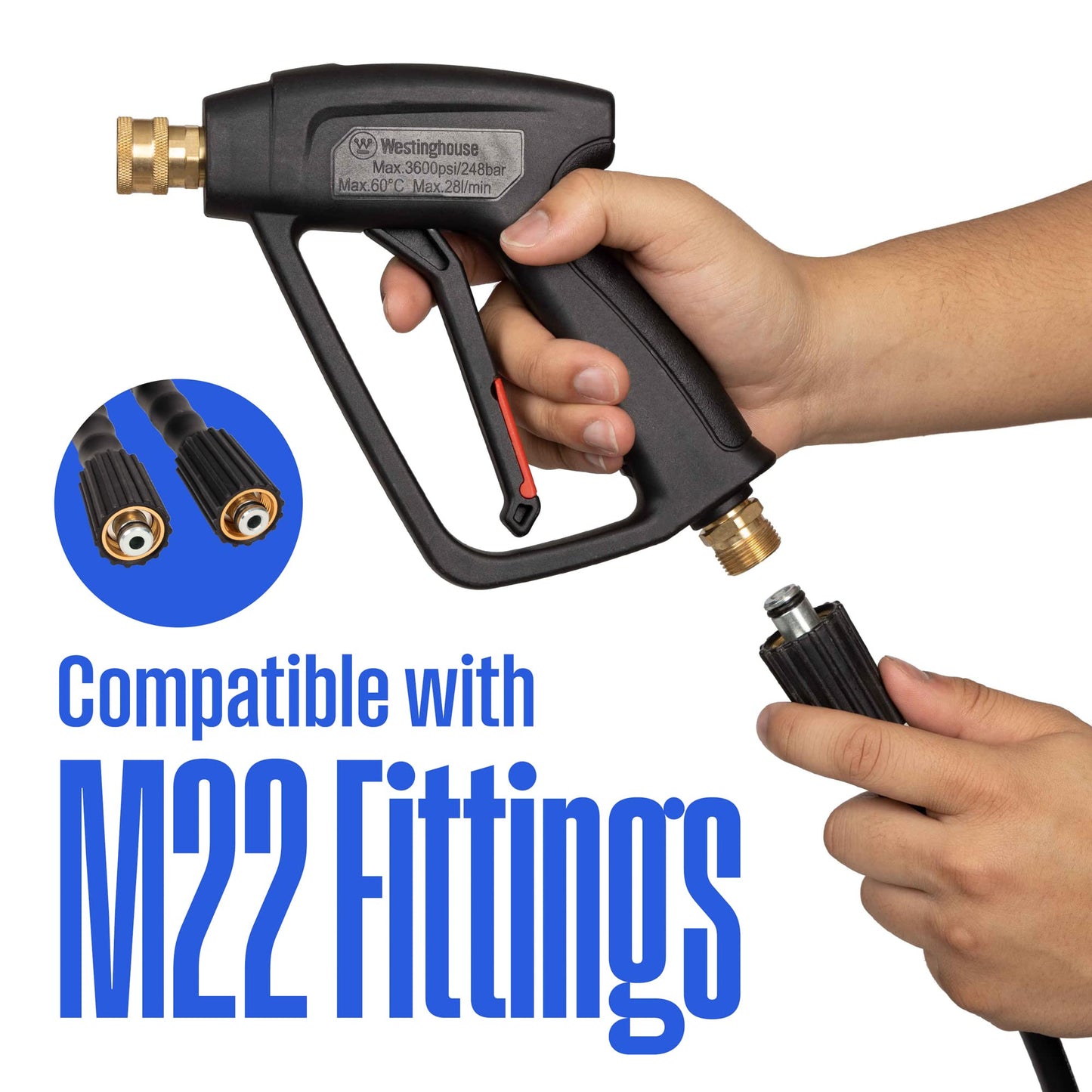 Westinghouse ePX3100 Electric Pressure Washer, 2300 Max PSI 1.76 Max GPM with Anti-Tipping Technology, Onboard Soap Tank, Pro-Style Steel Wand, 5-Nozzle Set, for Cars/Fences/Driveways/Home/Patios