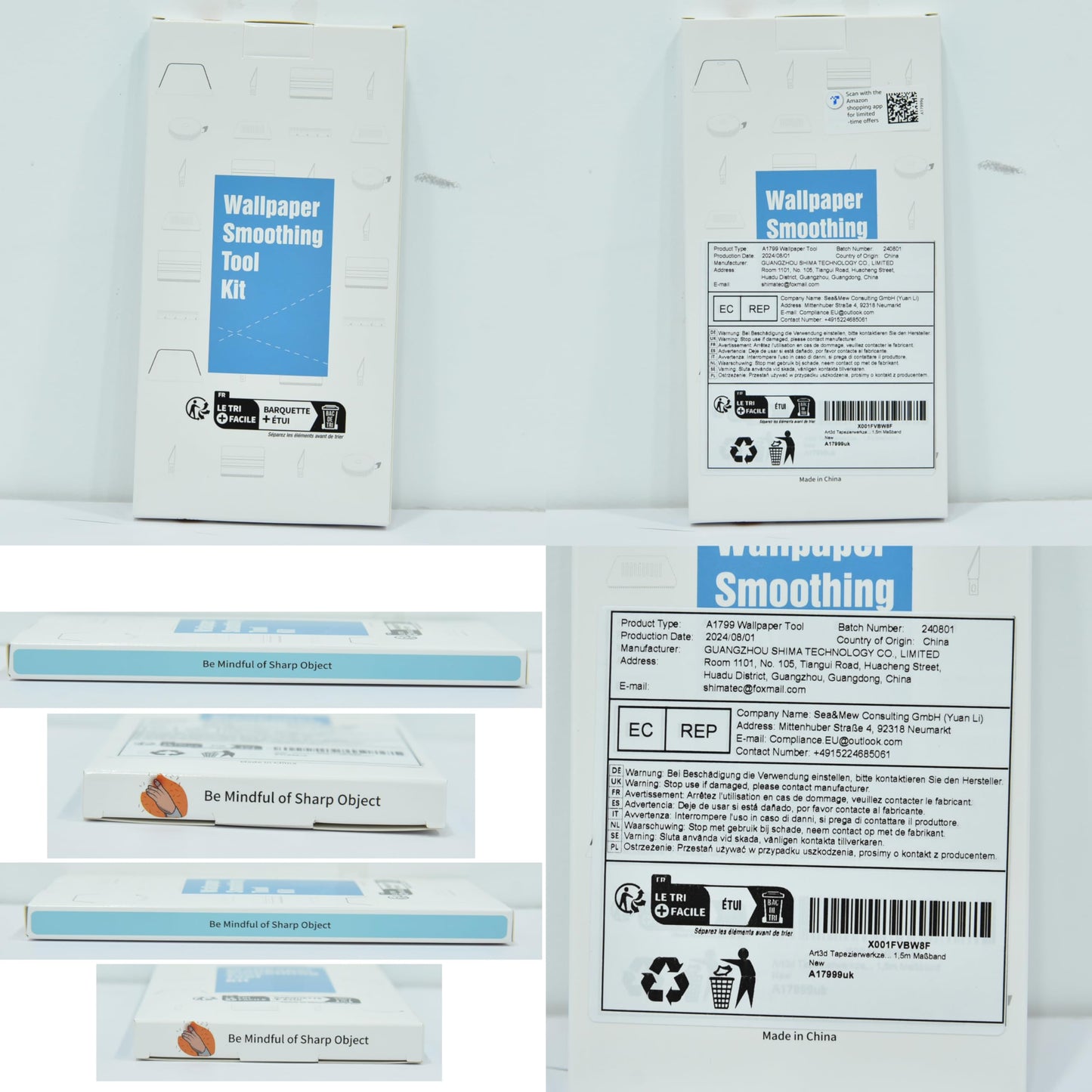 Art3d Smoothing Tool Kit for Applying Peel and Stick Wallpaper, Vinyl Backsplash Tile