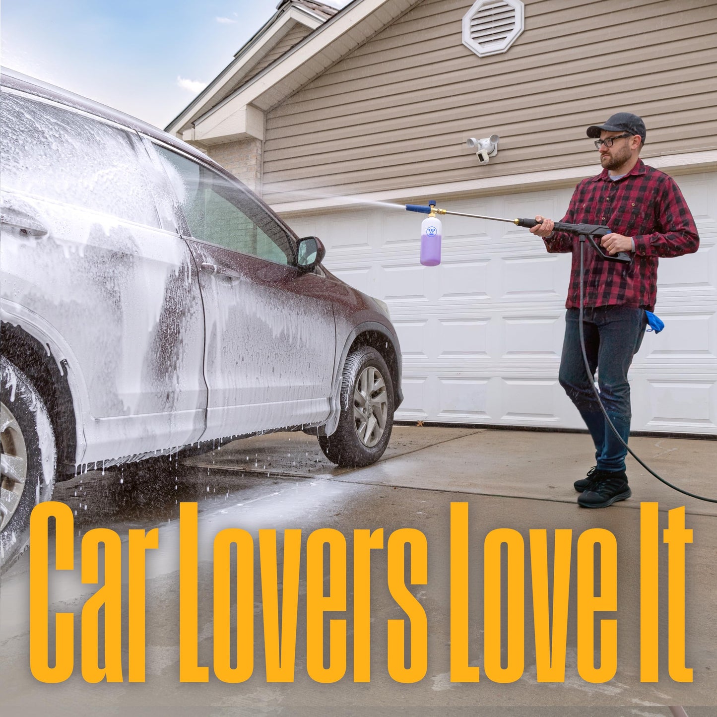 Westinghouse ePX3100 Electric Pressure Washer, 2300 Max PSI 1.76 Max GPM with Anti-Tipping Technology, Onboard Soap Tank, Pro-Style Steel Wand, 5-Nozzle Set, for Cars/Fences/Driveways/Home/Patios