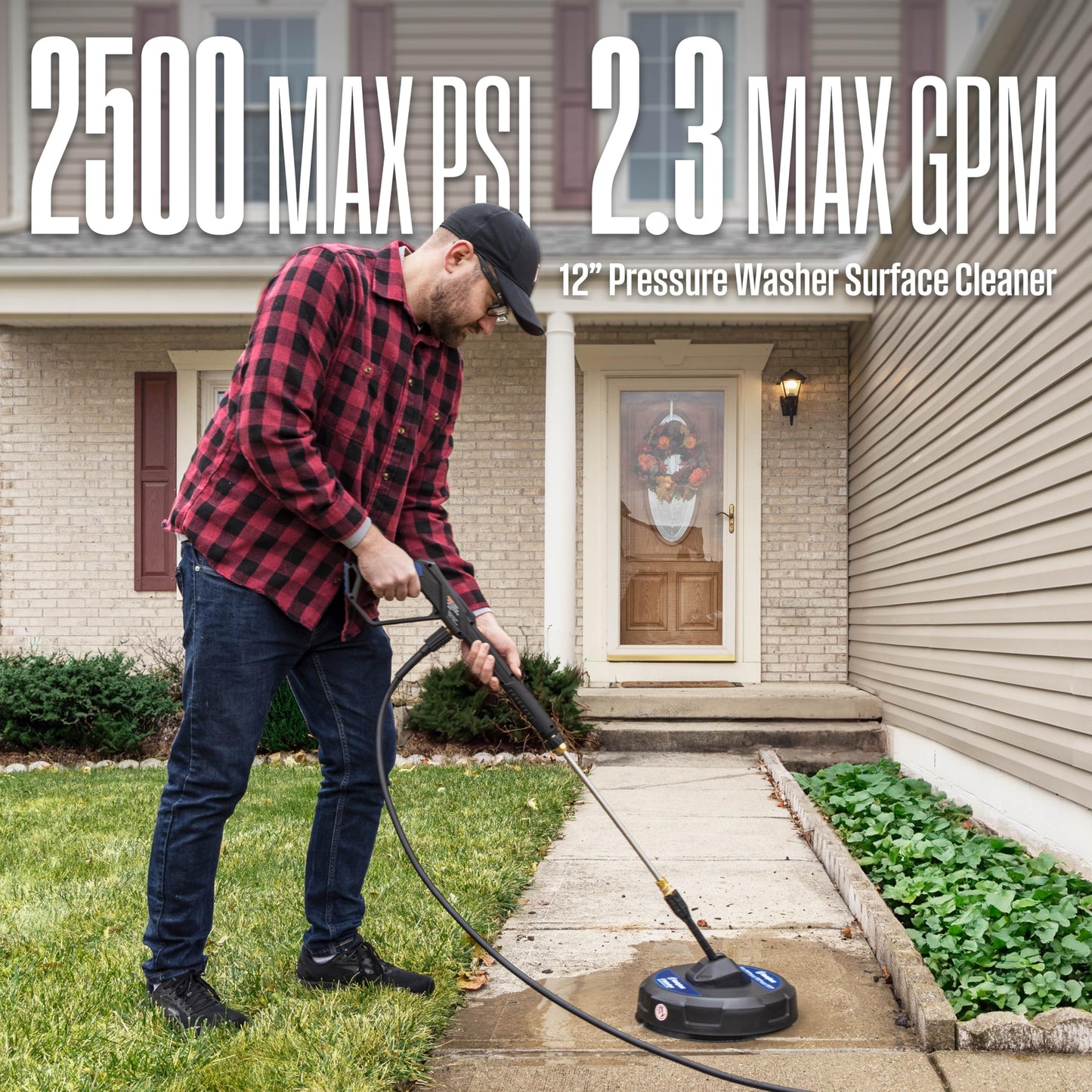 Westinghouse ePX3100 Electric Pressure Washer, 2300 Max PSI 1.76 Max GPM with Anti-Tipping Technology, Onboard Soap Tank, Pro-Style Steel Wand, 5-Nozzle Set, for Cars/Fences/Driveways/Home/Patios